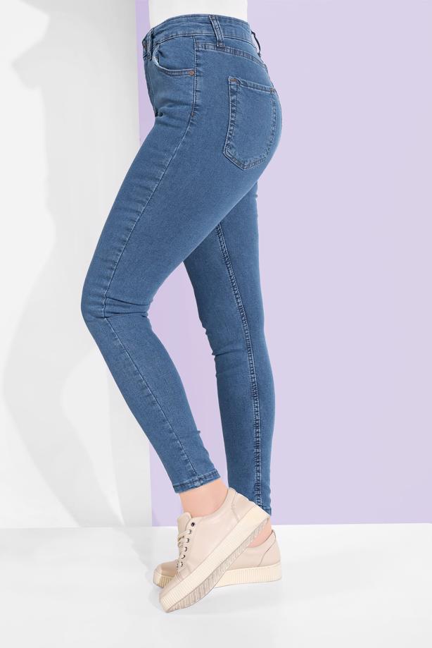 Hijab clothing  HIGH-WAIST DENIM PANTS 1204  - TRENDTESETTÜR