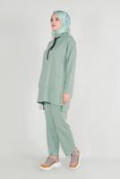 Tesettür giyim YEŞİL BOĞAZLI EŞOFMAN TAKIM 1236