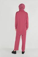 Tesettür giyim PEMBE BOĞAZLI EŞOFMAN TAKIM 1236