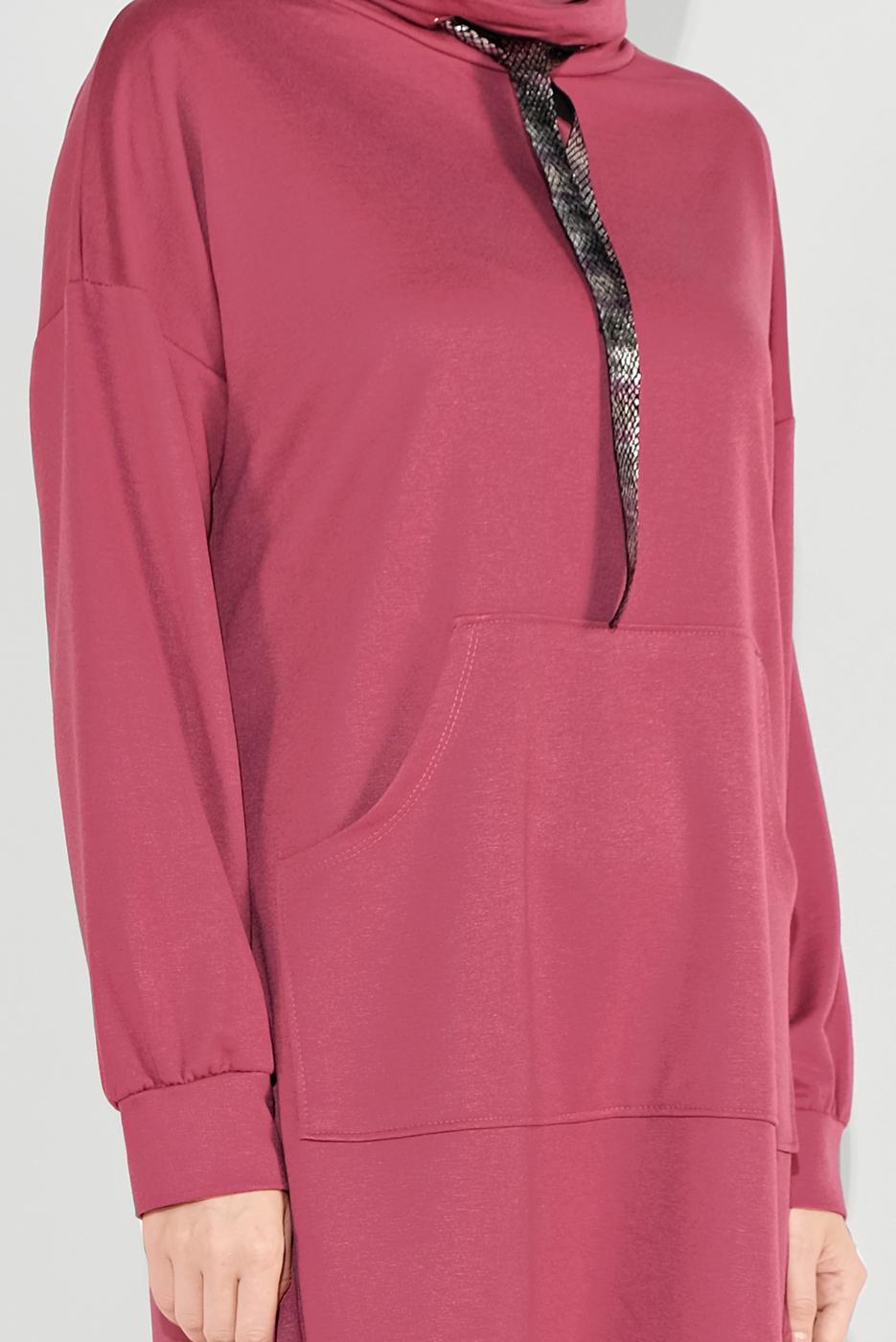 Tesettür giyim PEMBE BOĞAZLI EŞOFMAN TAKIM 1236