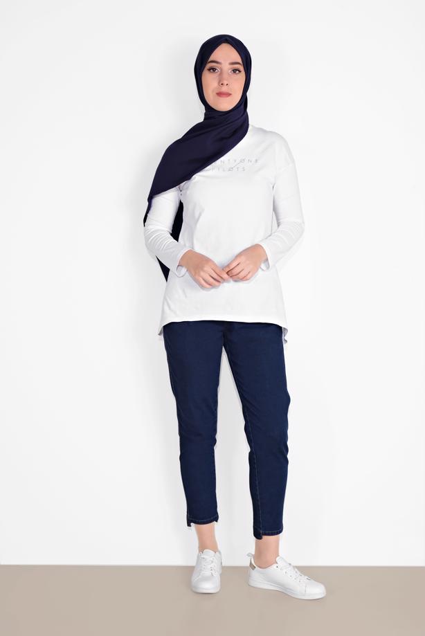 Hijab clothing  TIE-FRONT JEANS 2105 - TRENDTESETTÜR