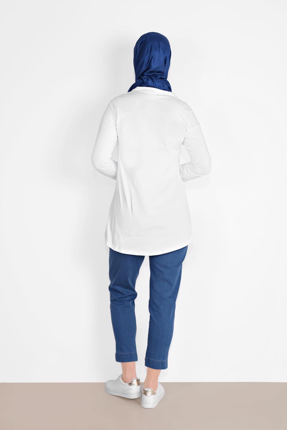 Vêtements hijab BLEU MARINE JEANS TAILLE-NOUÉE 2105 