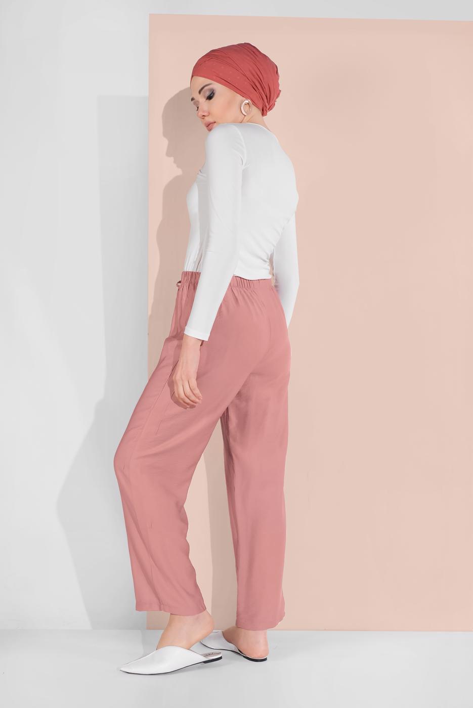 Hijab clothing POWDER ELASTIC-WAIST PANTS 2775 