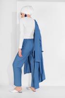 Vêtements hijab BLEU MARINE PANTALON À TAILLE-ÉLASTIQUE 2775