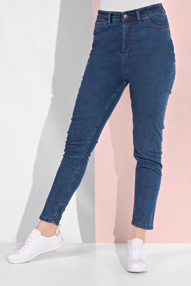 Hijab clothing  HIGH-WAIST DENIM PANTS 4204  - TRENDTESETTÜR