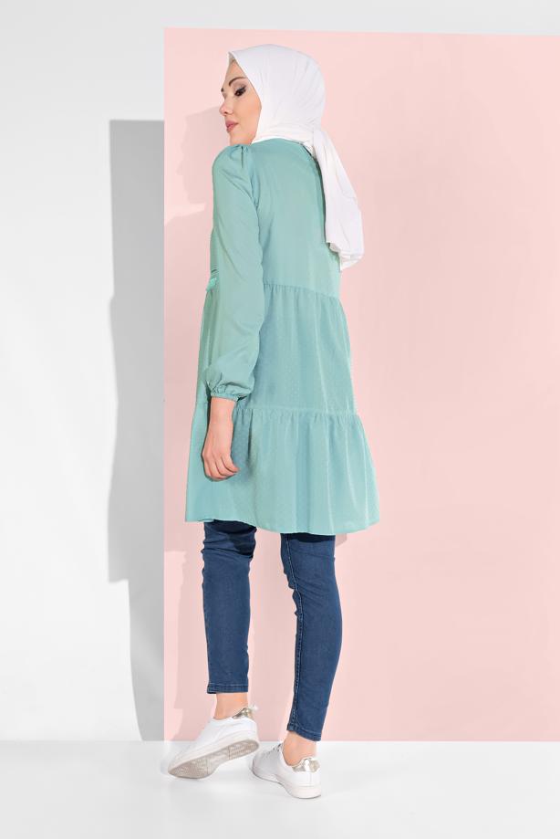 Hijab clothing  HIGH-WAIST DENIM PANTS 4204  - TRENDTESETTÜR