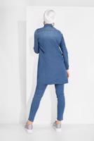 Vêtements hijab BLEU MARINE JEAN À HAUTE-TAILLE 5204 