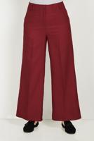 Tesettür giyim KIRMIZI ALVİNA GENİŞ PAÇA PANTOLON 70072 