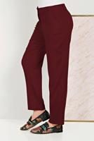 Tesettür giyim BORDO ALVİNA DÜĞMELİ FERMUARLI PANTOLON 70079 