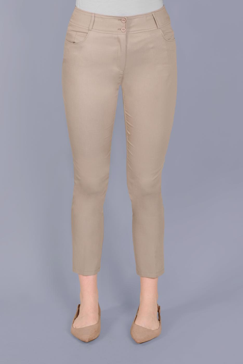 Tesettür giyim KAHVE ALVİNA DAR PAÇA PANTOLON 70090 