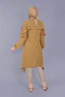 Tesettür giyim KAHVE ALVİNA DAR PAÇA PANTOLON 70090 