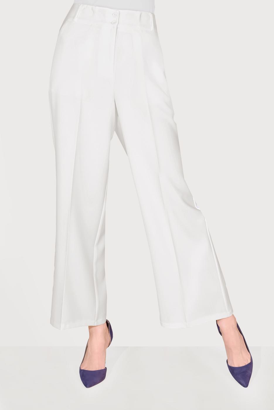 Tesettür giyim KREM ALVİNA YÜKSEK BEL PANTOLON 70095 