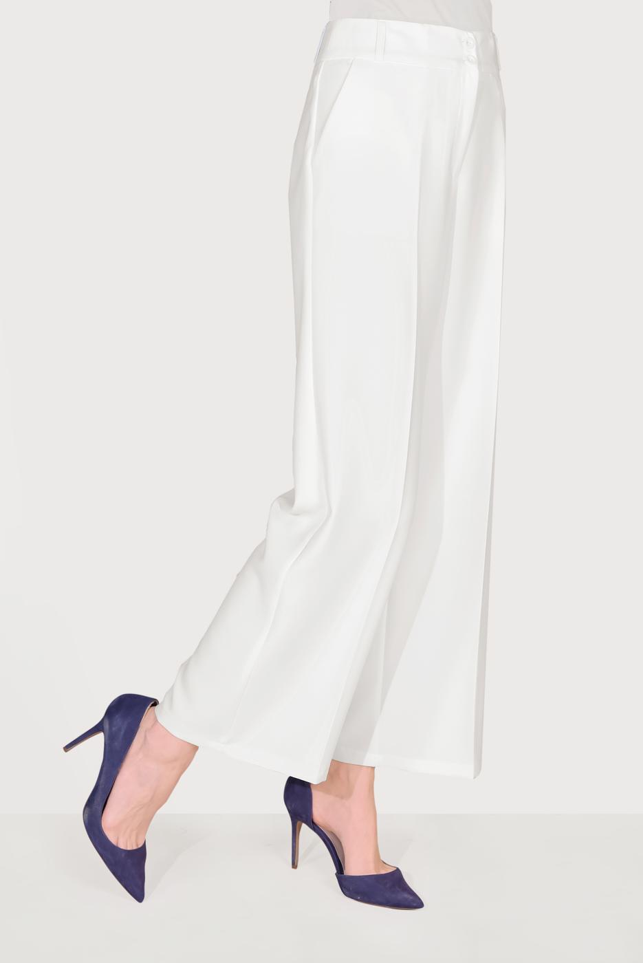 Tesettür giyim KREM ALVİNA YÜKSEK BEL PANTOLON 70095 