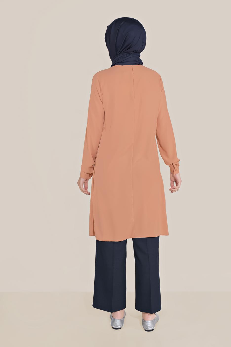 Tesettür giyim LACİVERT ALVİNA YÜKSEK BEL PANTOLON 70095 