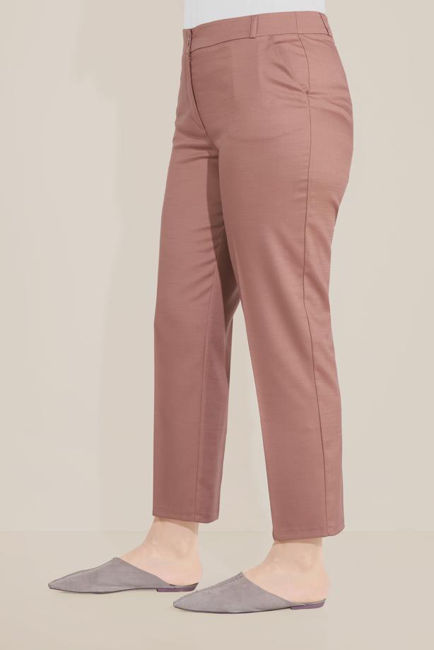 Vêtements hijab BRUN ALVİNA PANTALON COUPE CAROTTE TAILLE MOYENNE 70098 - TRENDTESETTÜR