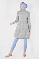 Tesettür giyim MAVİ  ALVİNA DAR PAÇA DENİM PANTOLON 7513 