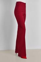 Tesettür giyim KIRMIZI ALVİNA ARA BEL GENİŞ PAÇA PANTOLON 7523	