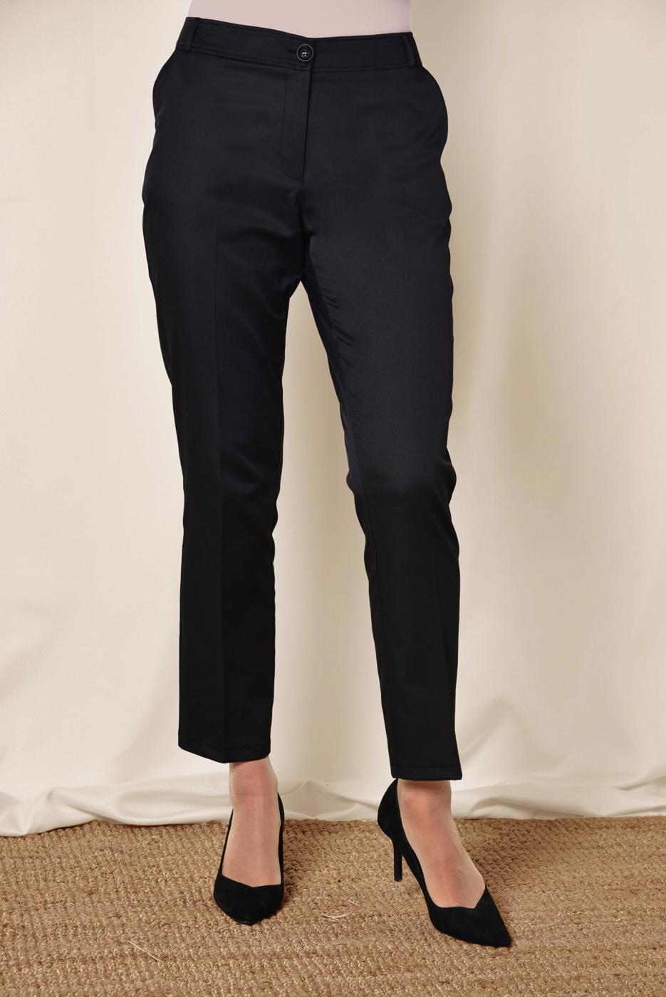 Tesettür giyim SİYAH ALVİNA YÜKSEK BEL KLASİK PANTOLON 7533