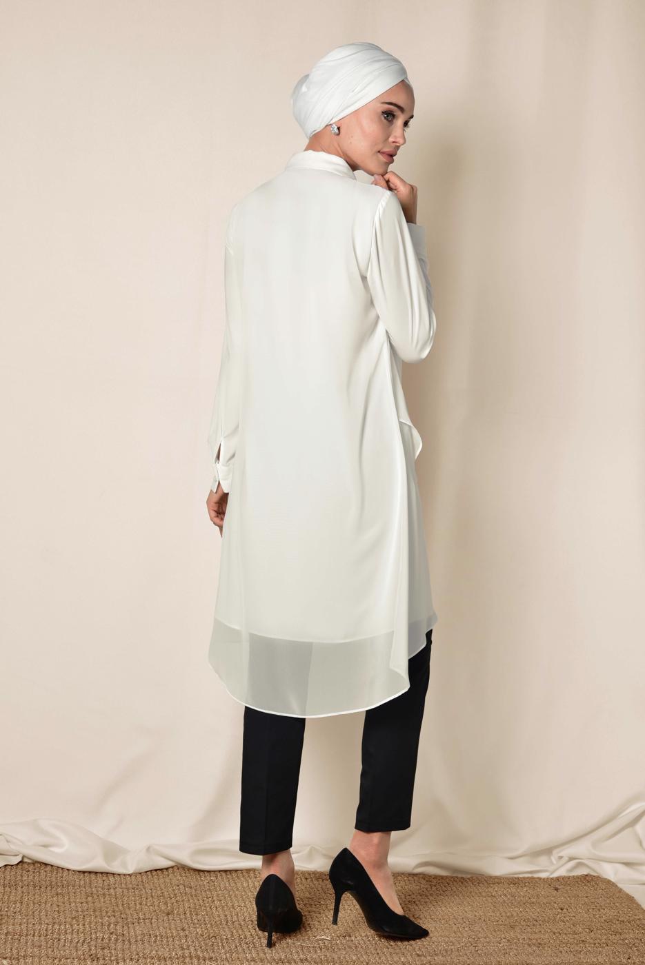 Tesettür giyim SİYAH ALVİNA YÜKSEK BEL KLASİK PANTOLON 7533