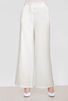 Tesettür giyim KREM ALVİNA BEL KISMI BÜZGÜ BAĞCIKLI PANTOLON 7536