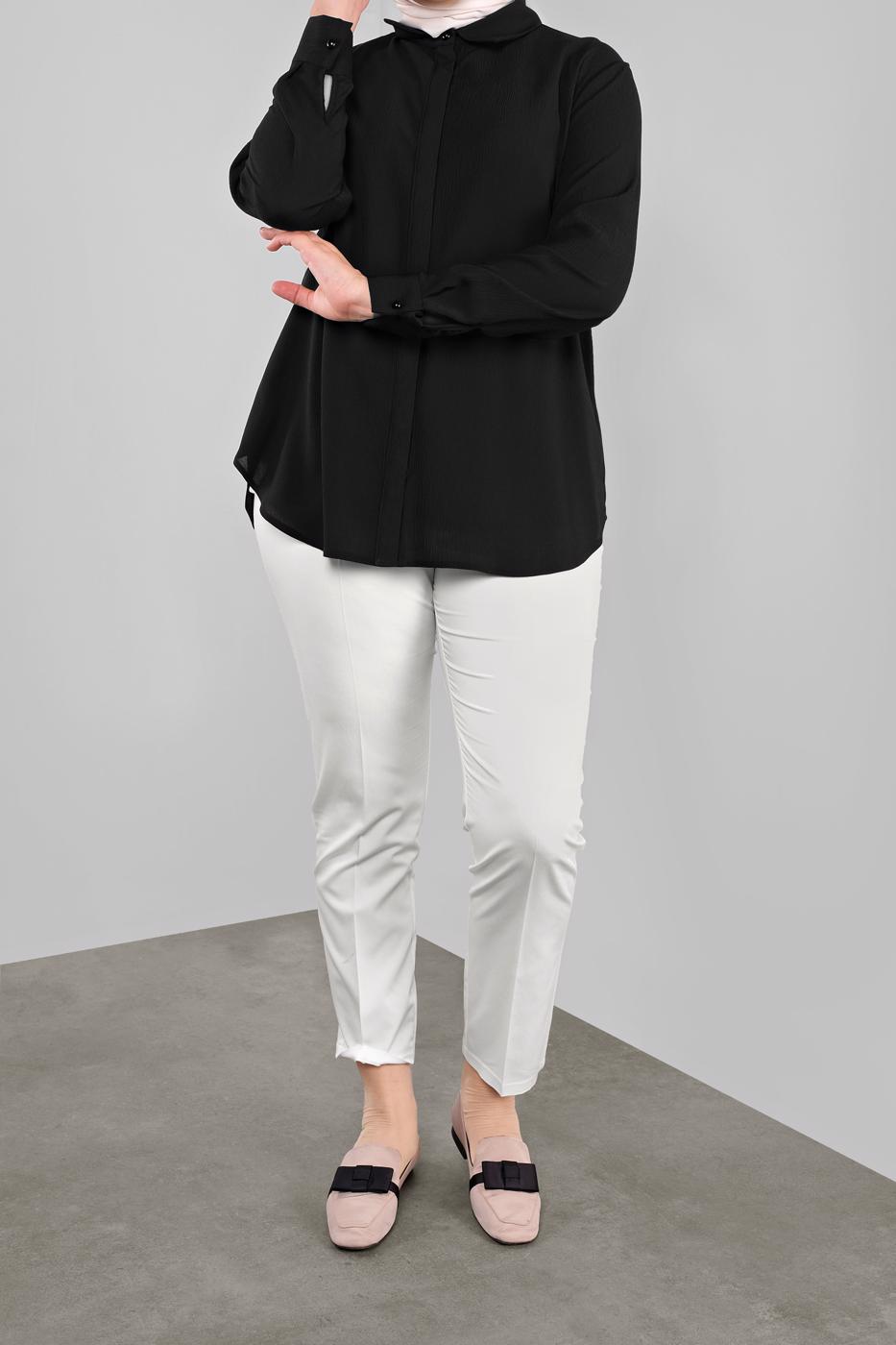 Hijab clothing CREAM ALVINA MID-RISE SLACKS 7537