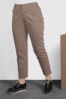 Tesettür giyim KAHVE ALVİNA ARA BEL KUMAŞ PANTOLON 7537