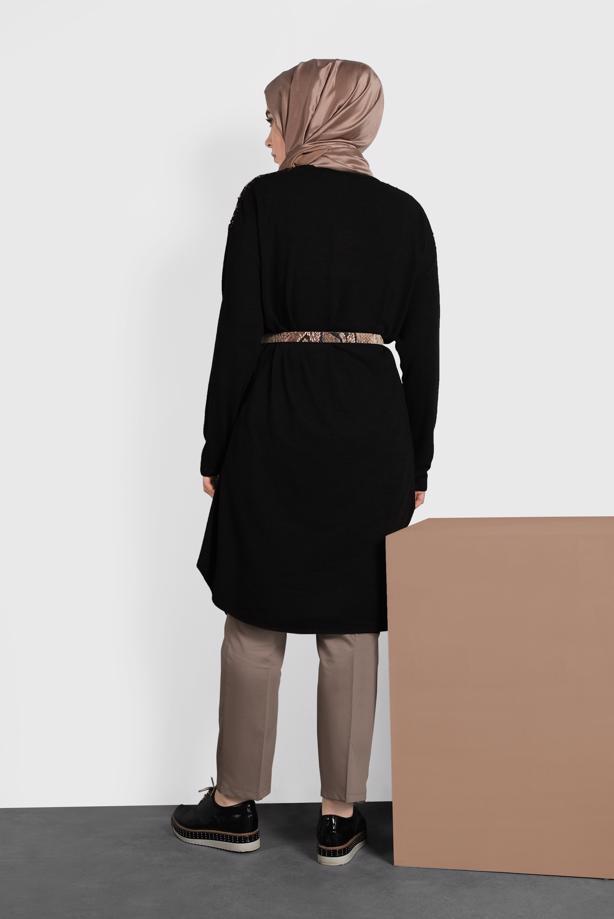 Vêtements hijab BRUN ALVINA PANTALON EN COUTIL À TAILLE MI-HAUTE 7537  - TRENDTESETTÜR