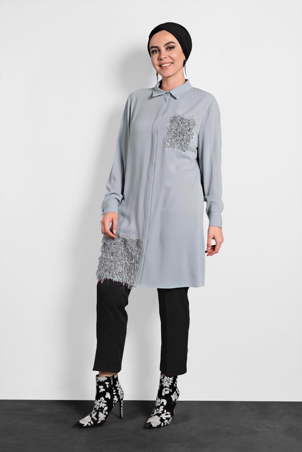 Vêtements hijab NOIR ALVINA PANTALON EN COUTIL À MI-TAILLE 7540 - TRENDTESETTÜR