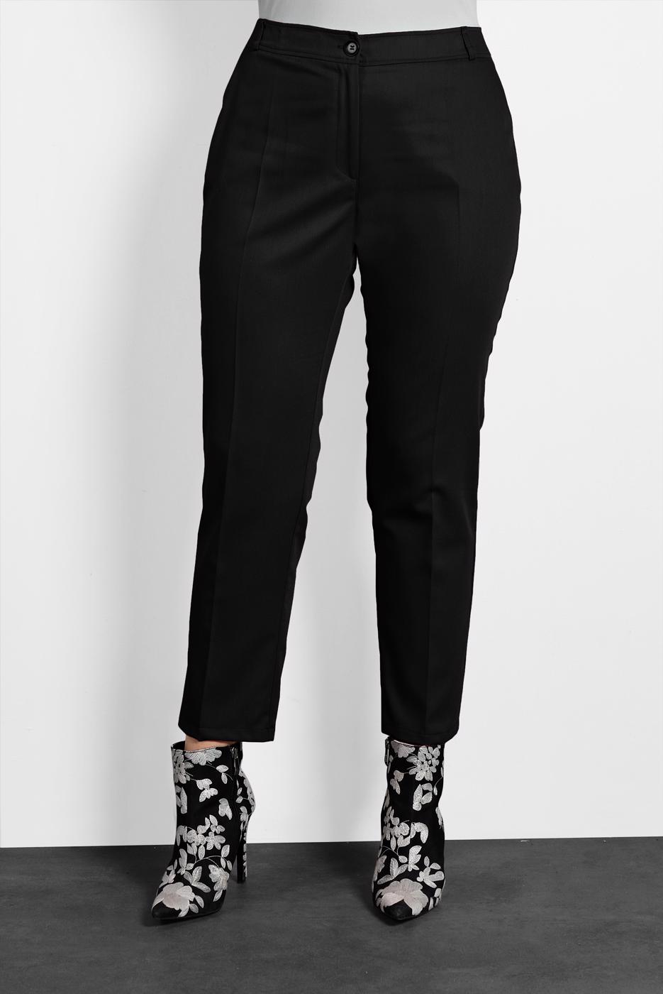 Hijab clothing BLACK ALVINA MID-RISE PONTE-KNIT PANTS 7540