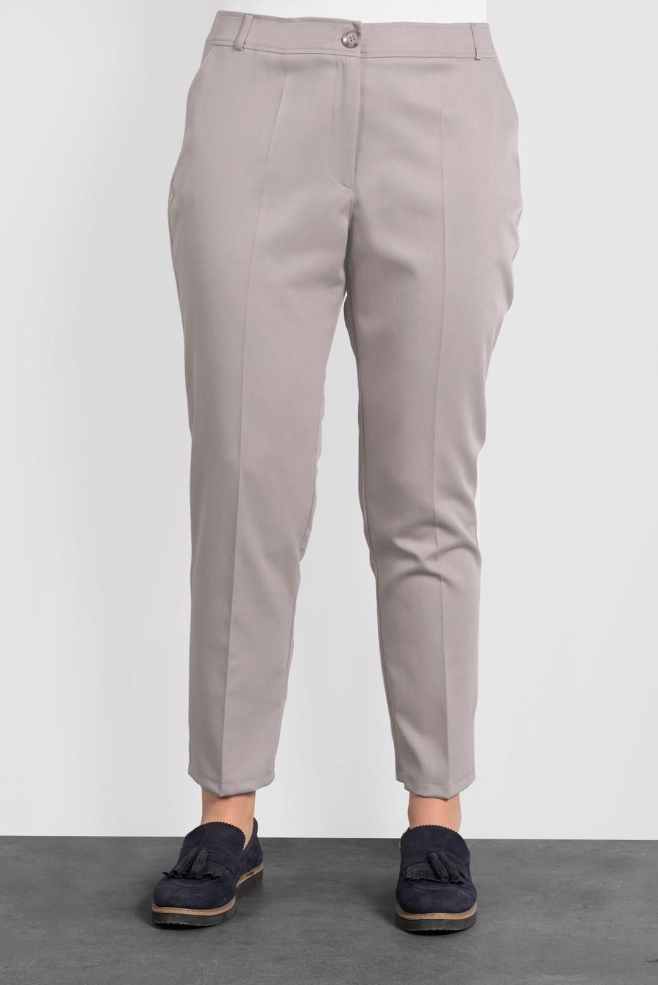 Tesettür giyim BEJ ALVİNA ARA BEL KUMAŞ PANTOLON 7540 