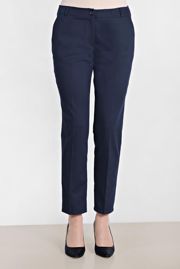 Vêtements hijab BLEU MARINE ALVINA PANTALON EN COUTIL À MI-TAILLE 7540 - TRENDTESETTÜR