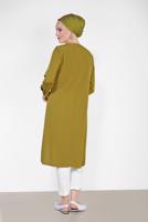 Tesettür giyim BEYAZ ALVİNA YÜKSEK BEL PANTOLON 7555