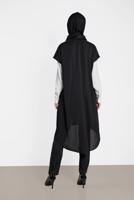 Tesettür giyim SİYAH ALVİNA PUL PAYET ŞERİT  DETAYLI PANTOLON 7565