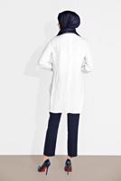 Tesettür giyim LACİVERT ALVİNA PUL PAYET ŞERİT  DETAYLI PANTOLON 7565