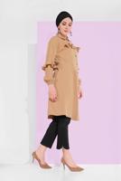 Tesettür giyim SİYAH ALVİNA BİLEK KISMI YIRTMAÇLI PANTOLON 7575