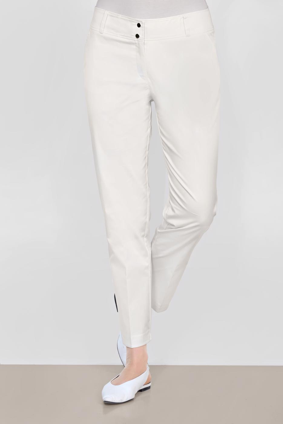 Tesettür giyim KREM ALVİNA BİLEK KISMI YIRTMAÇLI PANTOLON 7575