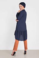 Tesettür giyim TURUNCU ALVİNA BİLEK KISMI YIRTMAÇLI PANTOLON 7575