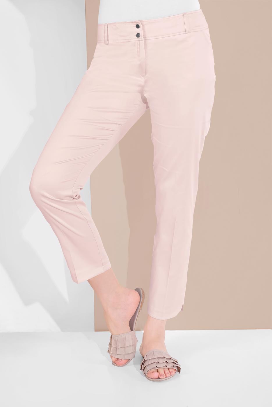 Tesettür giyim BEJ ALVİNA BİLEK KISMI YIRTMAÇLI PANTOLON 7575