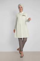 Tesettür giyim VİZON ALVİNA BİLEK KISMI YIRTMAÇLI PANTOLON 7575