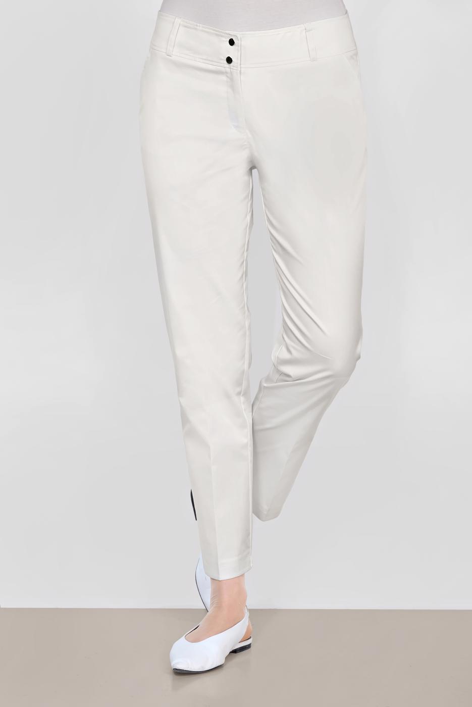 Tesettür giyim BEJ ALVİNA BİLEK KISMI YIRTMAÇLI PANTOLON 7575