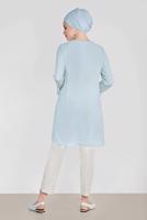 Tesettür giyim BEJ ALVİNA BİLEK KISMI YIRTMAÇLI PANTOLON 7575