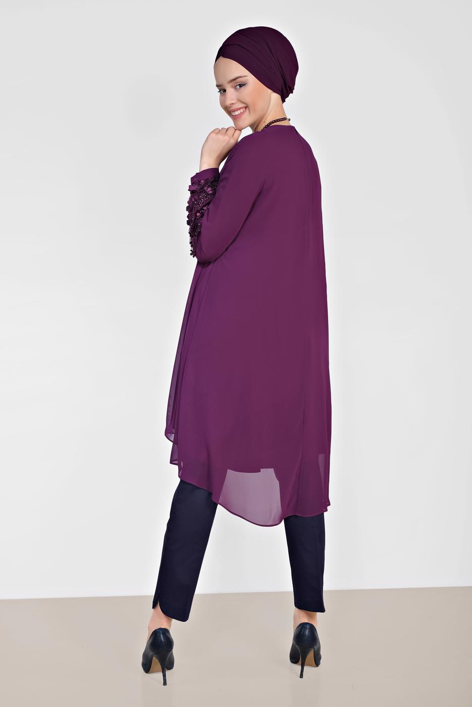 Vêtements hijab BLEU MARINE ALVINA PANTALON EN COUTIL 7575