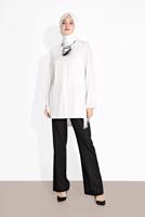 Tesettür giyim SİYAH ALVİNA BOL PAÇA PAMUKLU PANTOLON 7576