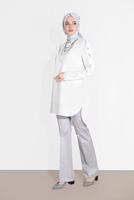 Tesettür giyim GÜMÜŞ ALVİNA BOL PAÇA PAMUKLU PANTOLON 7576