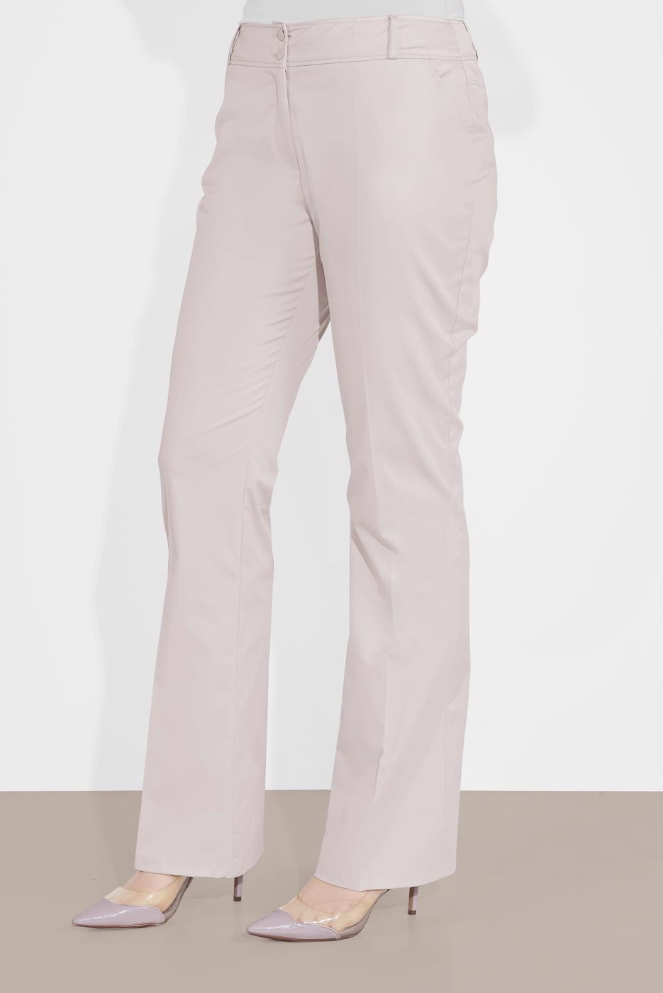 Tesettür giyim BEJ ALVİNA BOL PAÇA PAMUKLU PANTOLON 7576