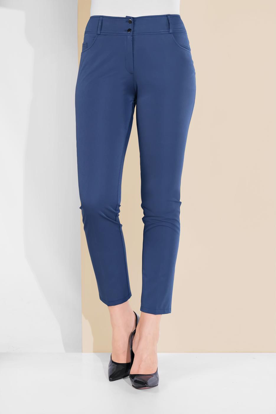 Tesettür giyim LACİVERT ALVİNA DÜĞMELİ KLASİK PANTOLON 7577