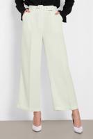 Tesettür giyim KREM ALVİNA ARA BEL BOL PAÇA PANTOLON 7581