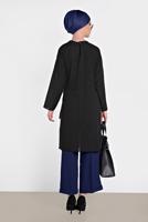 Tesettür giyim LACİVERT ALVİNA ARA BEL BOL PAÇA PANTOLON 7581