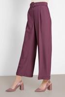 Tesettür giyim PEMBE ALVİNA ARA BEL BOL PAÇA PANTOLON 7581