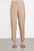 Tesettür giyim BEJ ALVİNA PİLELİ DÜĞMELİ PANTOLON 7586
